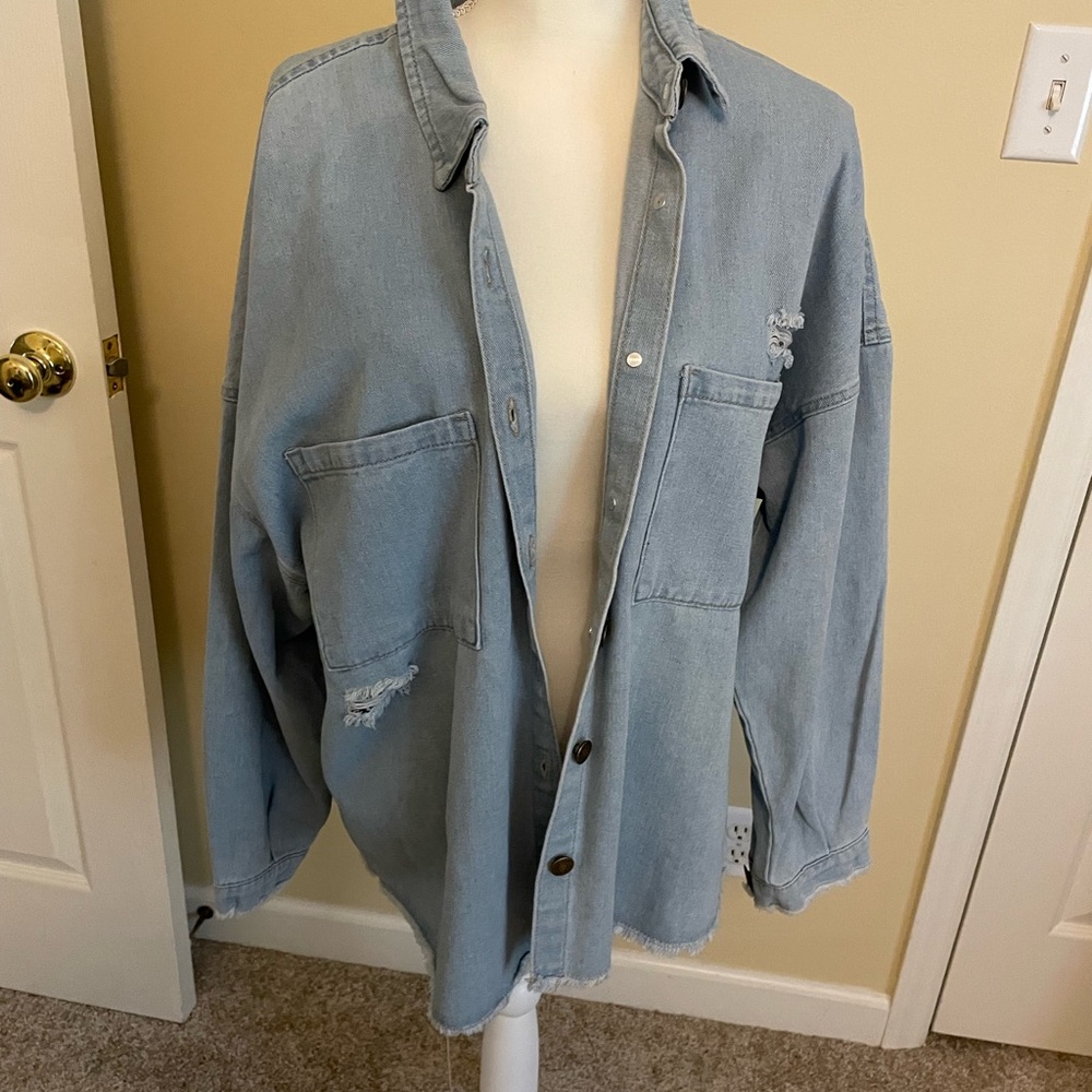 Mudpie Shacket in denim